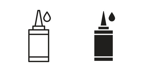 Glue icons. Minimal logo design element, vector illustration.