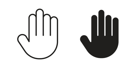 Hand icons. Minimal logo design element, vector illustration.