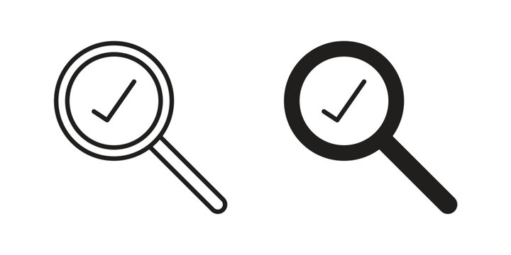 Inspection icons. Minimal logo design element, vector illustration.