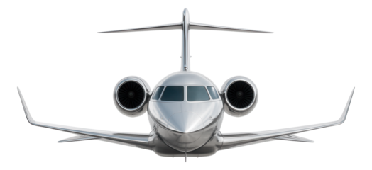 Spacious business jet featuring a sleek finish and innovative forward-swept wings.