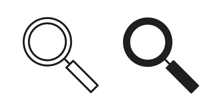 Loupe icons. Minimal logo design element, vector illustration.