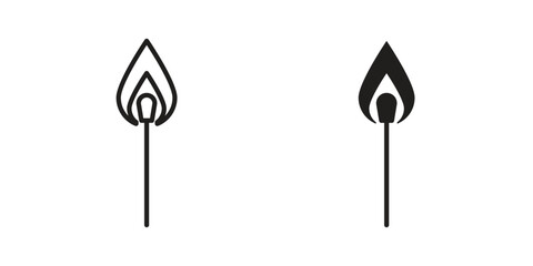 Matches icons. Minimal logo design element, vector illustration.