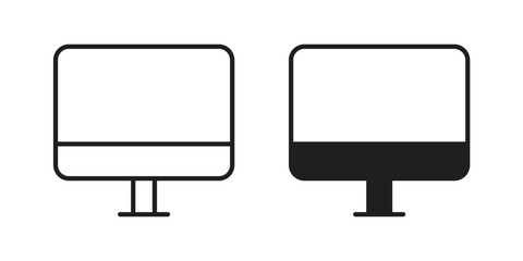 Monitor icons. Minimal logo design element, vector illustration.