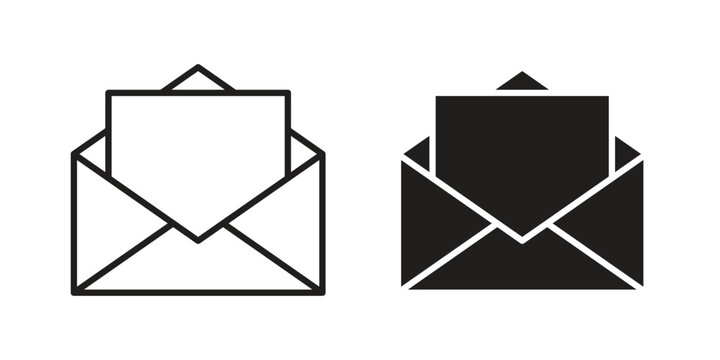 Newsletter icons. Minimal logo design element, vector illustration.