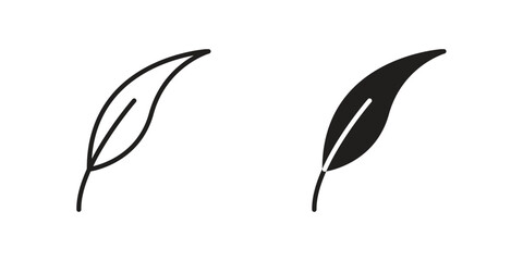 Quill icons. Minimal logo design element, vector illustration.