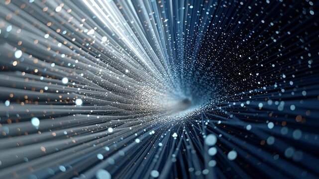 Abstrakter digitaler Lichtwirbel mit Partikeln &ndash; Technologie- und Datenhintergrund