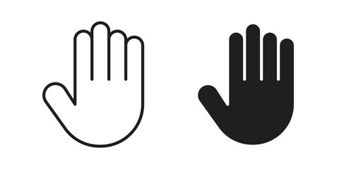 Stop icons. Minimal logo design element, vector illustration.