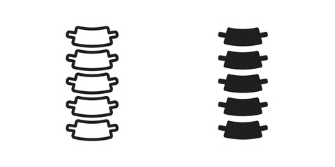 Spine icons. Minimal logo design element, vector illustration.