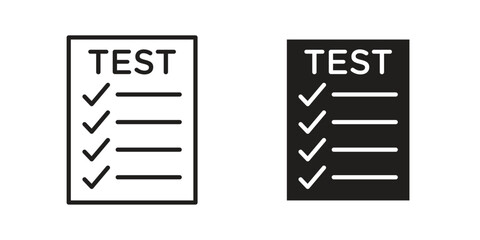 Test icons. Minimal logo design element, vector illustration.