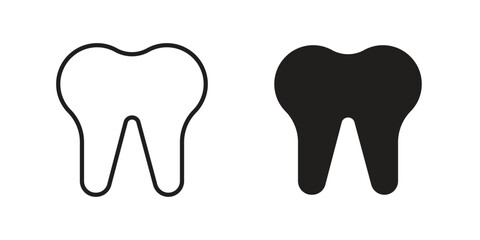 Tooth icons. Minimal logo design element, vector illustration.
