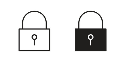 Unblocked icons. Minimal logo design element, vector illustration.