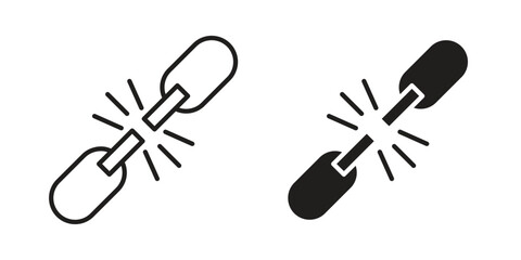Weakness icons. Minimal logo design element, vector illustration.