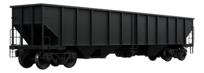 Twin-unit gondola car featuring shared bogies and uninterrupted cargo area.