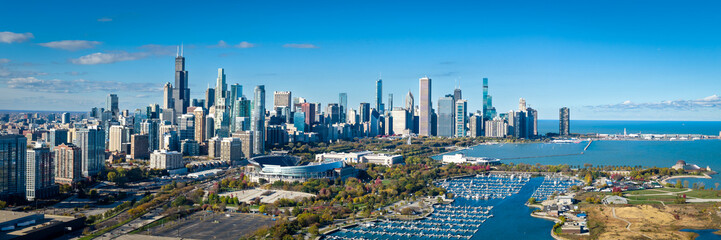 Chicago Skyline from the Chicago Illinois