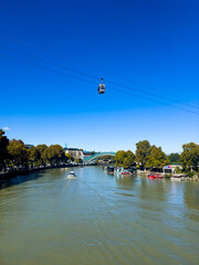 Modern Bridge of Peace Over Kura River in Tbilisi Georgia © EwaStudio