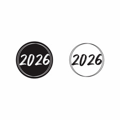 Minimalist 2026 Badge Icon Design
