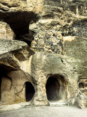 Ancient Vardzia Cave Monastery Complex Excavated in Rock Georgia