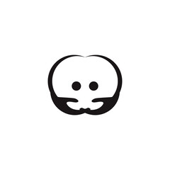 Cute Minimalist Skull Face Icon