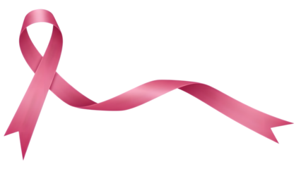 Pink breast cancer awareness ribbon isolated on a transparent background pink ribbon cancer support pink symbol