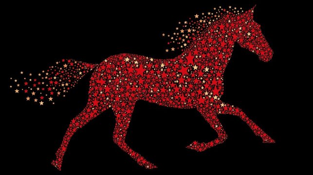 Symbol of the horse representing the year 2026, part of Chinese culture and oriental traditions for the new year celebration