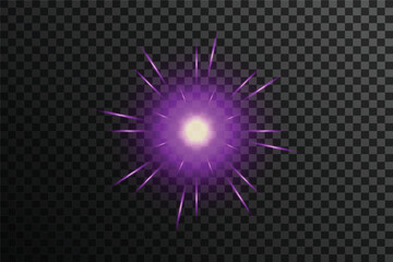 Purple Energy Burst With Radiant Glow Centered On Dark Checkerboard Background, Abstract Light Explosion