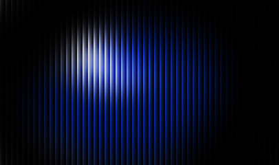 Abstract blue illuminated vertical lines against a black background creating a sense of depth and dimension in a digital artwork or graphic design element.
