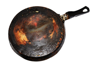 Old frying pan with rust, suitable for vintage or retro themed images