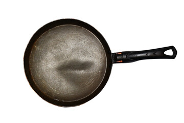A frying pan with a handle on a white background