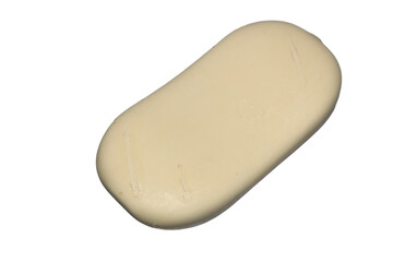A clear and simple image of a soap bar on a white surface