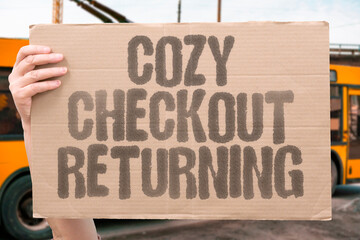 "Cozy Checkout Returning" Holiday prep captured in a calm, practical moment. WINTER. SALE. DELIVERY. COZY. SHOPPING.