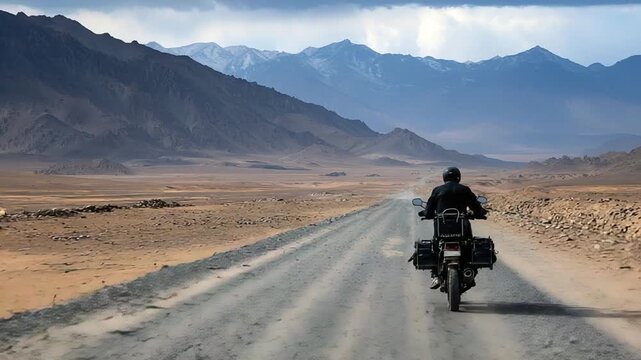 motorbike journey on leh ladakh mountain road video