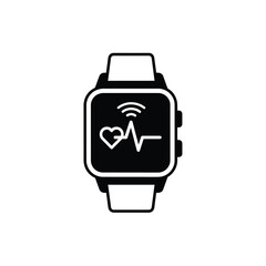 Smartwatch with heart rate monitor and wireless signal