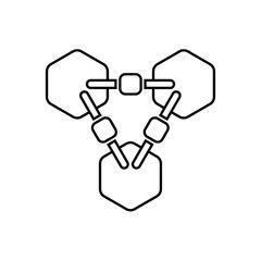 Linked Hexagons Network Symbol