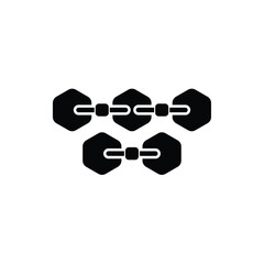 Linked Hexagons Network sign Symbol