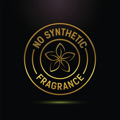 No synthetic fragrance gold logo seal