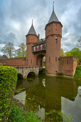 Fototapeta premium In the park of De Haar Castle, Utrecht, Netherlands