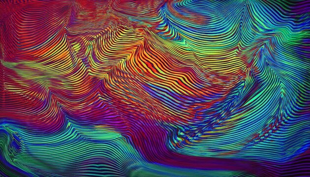 distorted colorful tv screen - Powered by Adobe