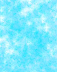 Tie and dye abstract background, blue sky with clouds, smoke