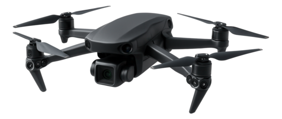 Sleek drone featuring a slim body and flexible sensor arms.