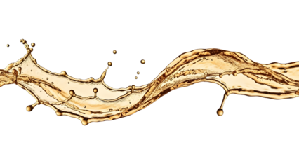 Brown liquid splash isolated on a transparent background wave fluid