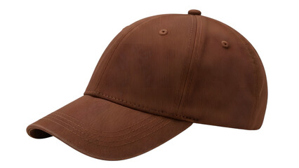 Brown baseball cap isolated on a transparent background brown hat