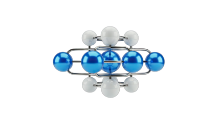 Molecular Structure of Atoms Isolated on White Background