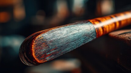 Close-up view of aged spruce violin fingerboard showing natural wood grain and warm tones
