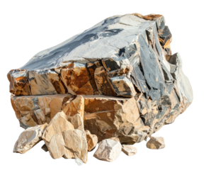 Large Natural Rock Formation with Multicolored Texture and Rugged Surface in Outdoor Environment