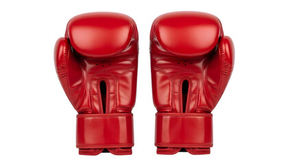 Red Boxing Gloves isolated on a transparent background red gloves leather gloves sports equipment