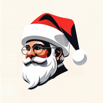 Santa Claus Cartoon Icon Illustration