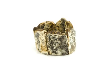 Handcrafted Baltic chalk amber bracelet showcasing raw natural texture