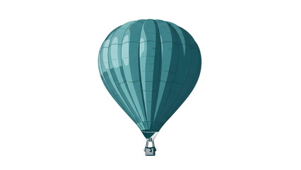 Obraz premium Teal hot air balloon with basket isolated on a transparent background transportation