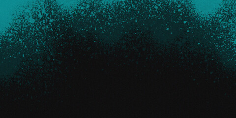 Obraz premium Elegant teal and black watercolor splash texture abstract background.