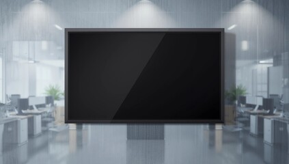 Fototapeta premium Digital Tablet Screen Mock with Office Workspace as Background. 3d Render